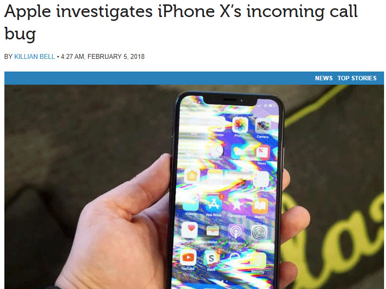 苹果正在调查iPhone X收到电话时屏幕不会唤醒bug