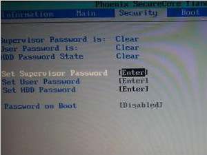 笔记本BIOS密码设置方法介绍