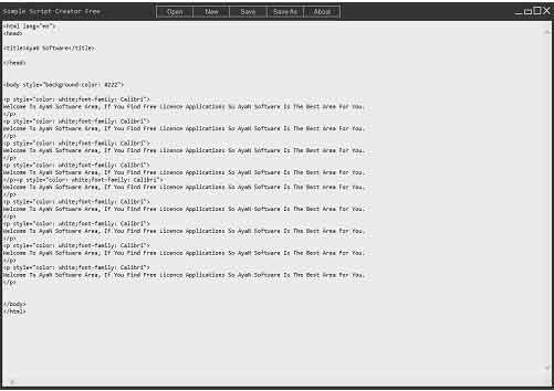 Simple Script Creator